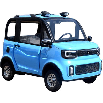 LE Coco Coupe Electric Golf Car Small LSV Low Speed Vehicle Golf Cart 4 Seater 60v Scooter Car - LIGHT BLUE