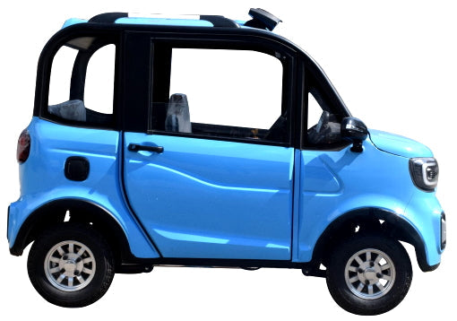 LE Coco Coupe Electric Golf Car Small LSV Low Speed Vehicle Golf Cart 4 Seater 60v Scooter Car - LIGHT BLUE