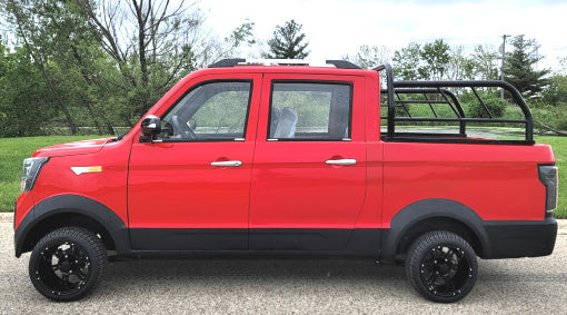 Limited Edition Electric Truck Golf Car 4 Seater LSV Low Speed Vehicle 60v Coco Truck Golf Cart With AC & Heat - Red