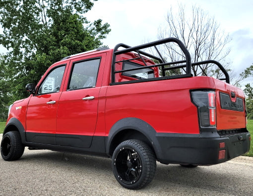 Limited Edition Electric Truck Golf Car 4 Seater LSV Low Speed Vehicle 60v Coco Truck Golf Cart With AC & Heat - Red