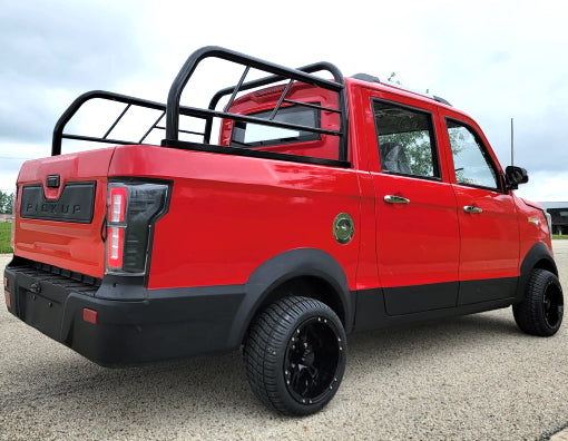 Limited Edition Electric Truck Golf Car 4 Seater LSV Low Speed Vehicle 60v Coco Truck Golf Cart With AC & Heat - Red
