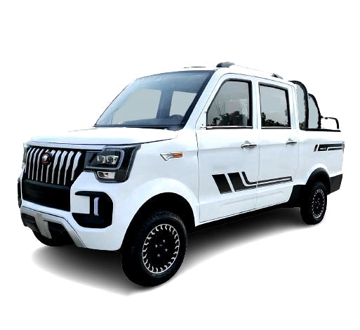 Electric Truck Golf Car 4 Seater LSV Low Speed Vehicle 60v Coco Truck Golf Cart With AC & Heat - White
