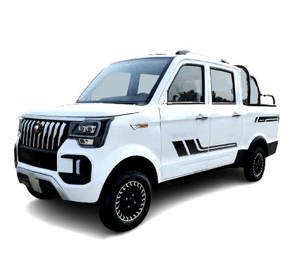 Electric Truck Golf Car 4 Seater LSV Low Speed Vehicle 60v Coco Truck Golf Cart With AC & Heat - White