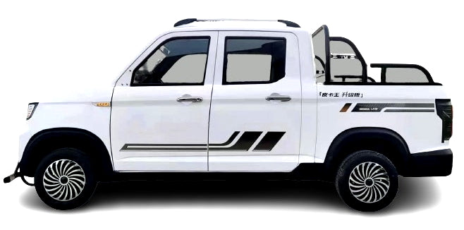 Electric Truck Golf Car 4 Seater LSV Low Speed Vehicle 60v Coco Truck Golf Cart With AC & Heat - White