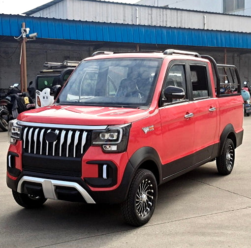 Limited Edition Electric Truck Golf Car 4 Seater LSV Low Speed Vehicle 60v Coco Truck Golf Cart With AC & Heat - Red