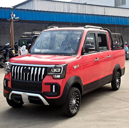 Limited Edition Electric Truck Golf Car 4 Seater LSV Low Speed Vehicle 60v Coco Truck Golf Cart With AC & Heat - Red