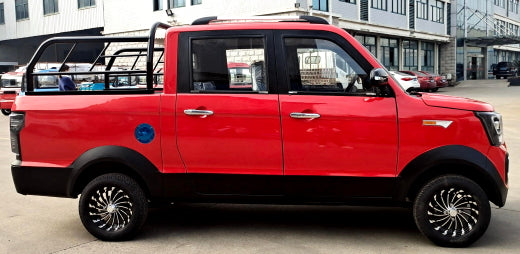 Limited Edition Electric Truck Golf Car 4 Seater LSV Low Speed Vehicle 60v Coco Truck Golf Cart With AC & Heat - Red