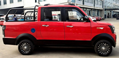 Limited Edition Electric Truck Golf Car 4 Seater LSV Low Speed Vehicle 60v Coco Truck Golf Cart With AC & Heat - Red