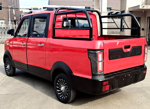 Limited Edition Electric Truck Golf Car 4 Seater LSV Low Speed Vehicle 60v Coco Truck Golf Cart With AC & Heat - Red