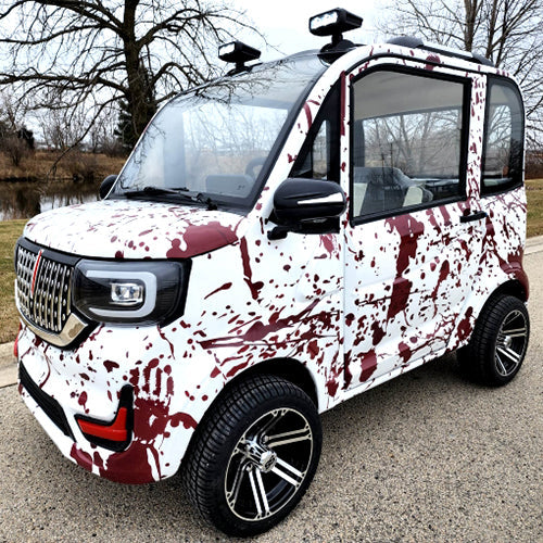 Coco Coupe Blood Splatter Edition 60v Electric 4 Seater Golf Cart LSV Car