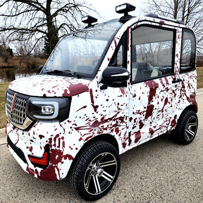 Coco Coupe Blood Splatter Edition 60v Electric 4 Seater Golf Cart LSV Car