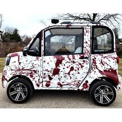 Coco Coupe Blood Splatter Edition 60v Electric 4 Seater Golf Cart LSV Car