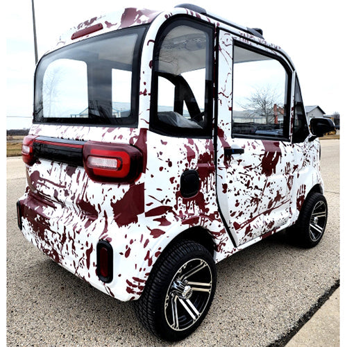 Coco Coupe Blood Splatter Edition 60v Electric 4 Seater Golf Cart LSV Car