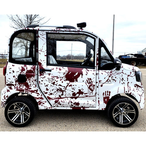Coco Coupe Blood Splatter Edition 60v Electric 4 Seater Golf Cart LSV Car