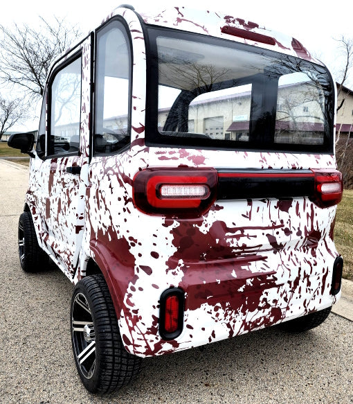 Coco Coupe Blood Splatter Edition 60v Electric 4 Seater Golf Cart LSV Car