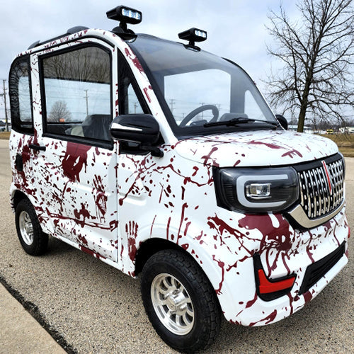 Coco Coupe Blood Splatter Edition 60v Electric 4 Seater Golf Cart LSV Car