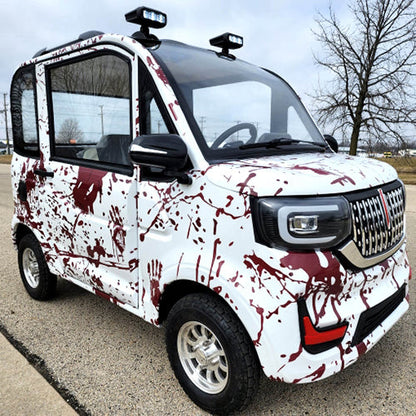 Coco Coupe Blood Splatter Edition 60v Electric 4 Seater Golf Cart LSV Car