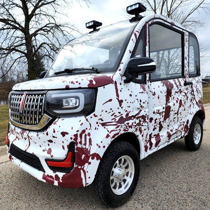 Coco Coupe Blood Splatter Edition 60v Electric 4 Seater Golf Cart LSV Car