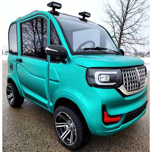 LE Coco Coupe Electric Crazy Green Mini Car 60v 4 Seater Golf Cart LSV Car