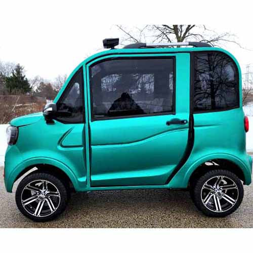 LE Coco Coupe Electric Crazy Green Mini Car 60v 4 Seater Golf Cart LSV Car