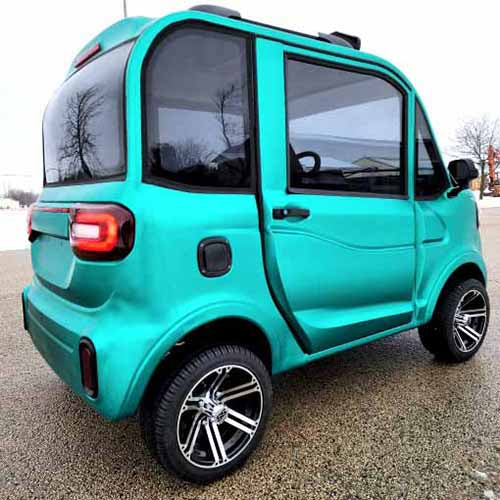 LE Coco Coupe Electric Crazy Green Mini Car 60v 4 Seater Golf Cart LSV Car