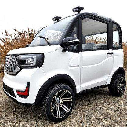 LE Coco Coupe Base Edition Electric Golf Car Small LSV Low Speed Vehicle Golf Cart 4 Seater 60v Scooter Car - White