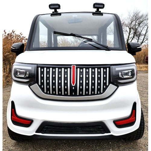 LE Coco Coupe Base Edition Electric Golf Car Small LSV Low Speed Vehicle Golf Cart 4 Seater 60v Scooter Car - White