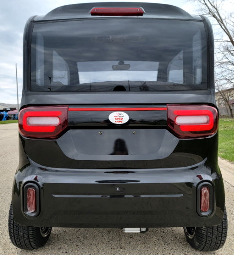 LE Coco Coupe Red Electric Golf Car Small LSV Low Speed Vehicle Golf Cart 4 Seater 60v Scooter Car - Black