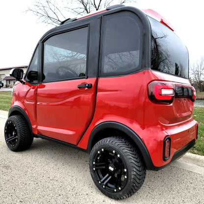 LE Coco Coupe Red Electric Golf Car Small LSV Low Speed Vehicle Golf Cart 4 Seater 60v Scooter Car - LE - RED