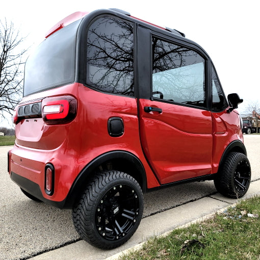 LE Coco Coupe Red Electric Golf Car Small LSV Low Speed Vehicle Golf Cart 4 Seater 60v Scooter Car - LE - RED