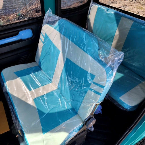 LE Coco Coupe Teal Electric Golf Car Small LSV Low Speed Vehicle Golf Cart 4 Seater 60v Scooter Car - Teal