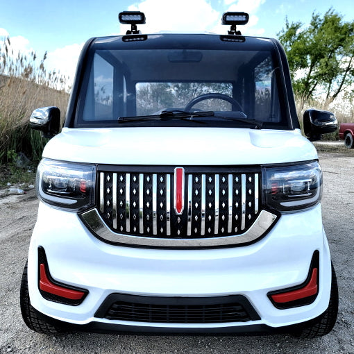 Electric Golf Car 4 Seater Small LSV Low Speed Vehicle Golf Cart 4 Seater 60v Coco Coupe Scooter Car - White