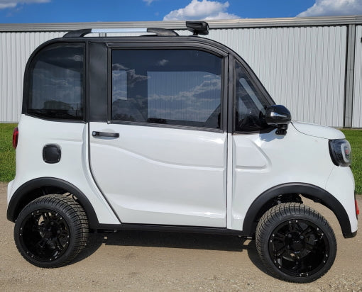 Electric Golf Car 4 Seater Small LSV Low Speed Vehicle Golf Cart 4 Seater 60v Coco Coupe Scooter Car - White