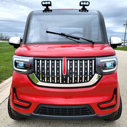 LE Coco Coupe Red Electric Golf Car Small LSV Low Speed Vehicle Golf Cart 4 Seater 60v Scooter Car - SW - RED