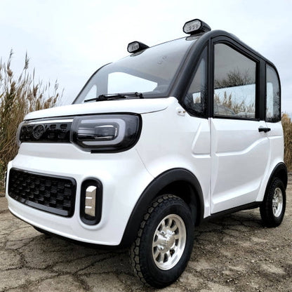 Electric Golf Car 4 Seater Small LSV Low Speed Vehicle Golf Cart 4 Seater 60v Coco Coupe Scooter Car - White