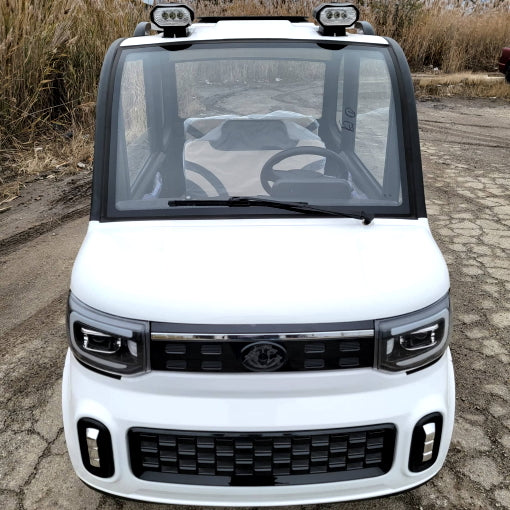 Electric Golf Car 4 Seater Small LSV Low Speed Vehicle Golf Cart 4 Seater 60v Coco Coupe Scooter Car - White