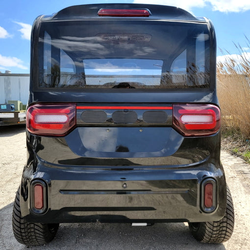 LE Coco Coupe Blackout Electric Golf Car Small LSV Low Speed Vehicle Golf Cart 4 Seater 60v Scooter Car - Black on Black