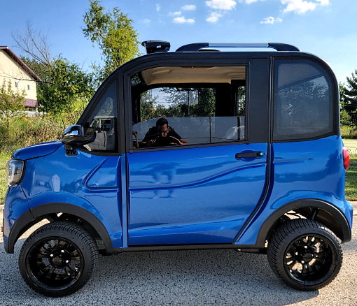 Lightning Sapphire Blue Coco Coupe LE Electric LSV Golf Cart