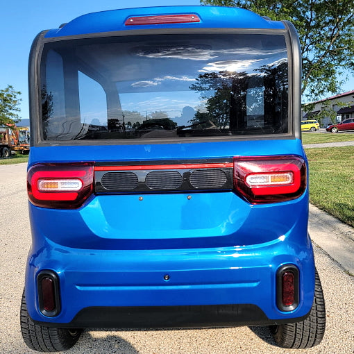Lightning Sapphire Blue Coco Coupe LE Electric LSV Golf Cart