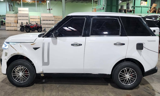 Electric 4 Door Coco Techno 60v Scratch n Dent Electric Golf Cart LSV With Rear Trunk - White