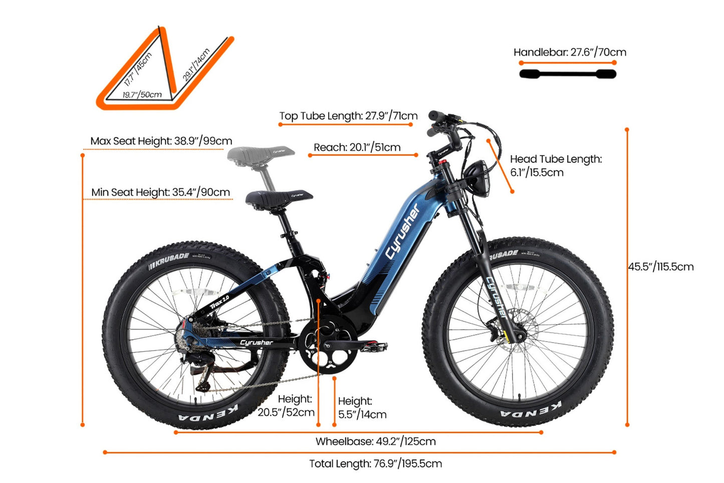 Cyrusher | Trax 2.0 Full Suspension Fat Tire E-Bike