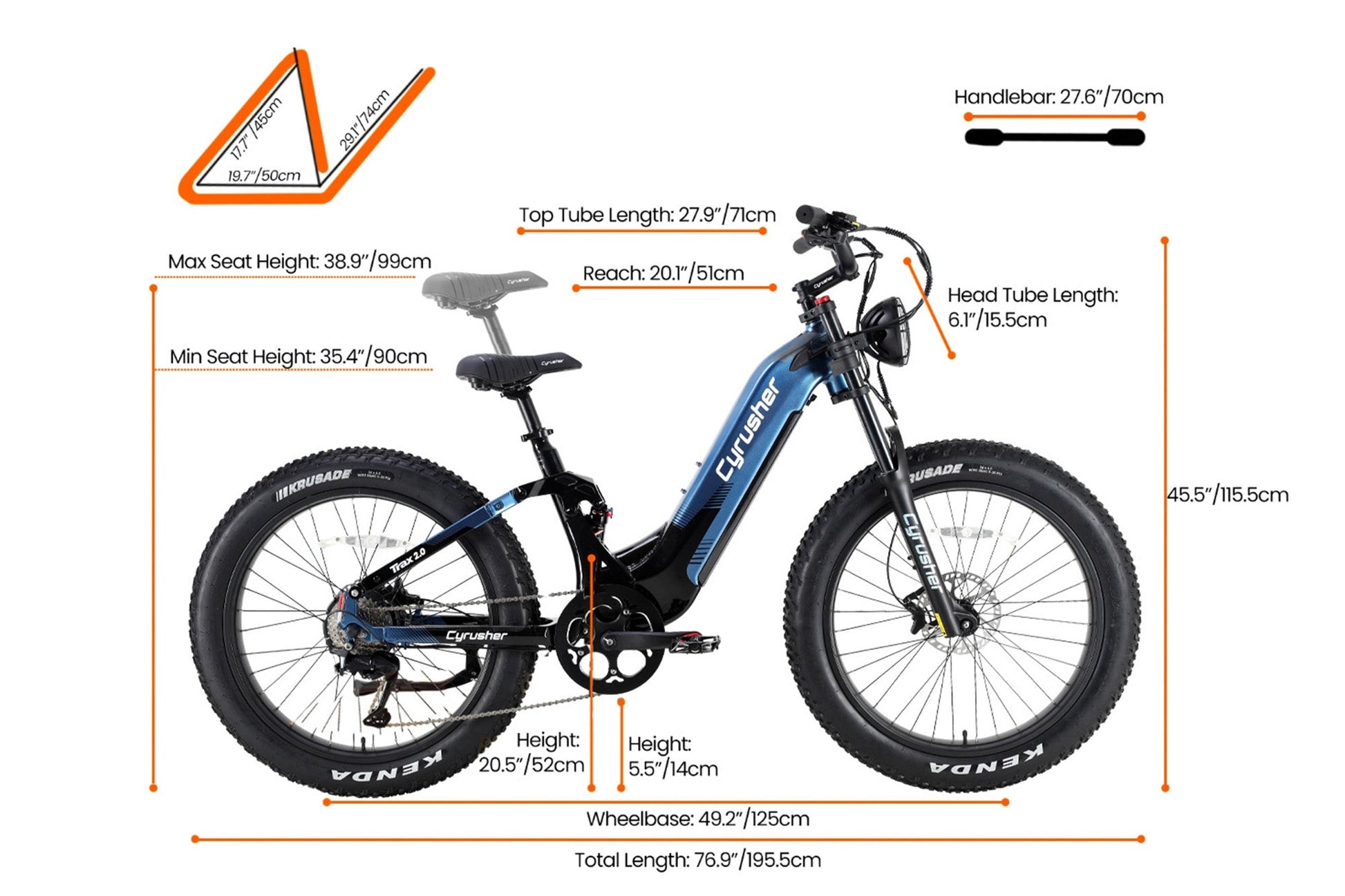 Cyrusher | Trax 2.0 Full Suspension Fat Tire E-Bike