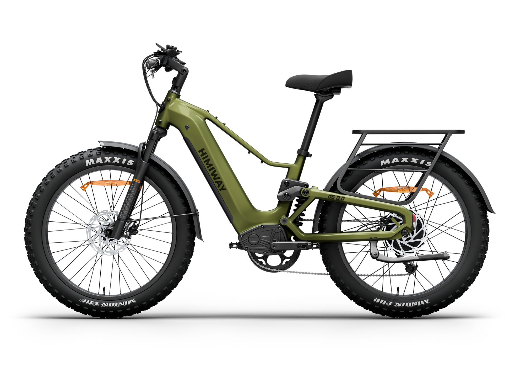 Himiway | D5 All-Terrain Electric Mountain Bike - Olive Green 15Ah+20Ah