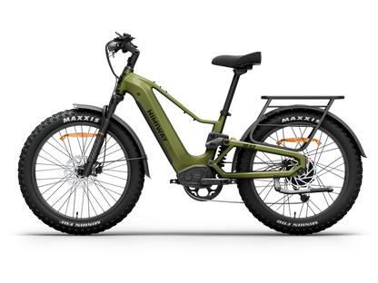 Himiway | D5 All-Terrain Electric Mountain Bike - Olive Green 15Ah+20Ah
