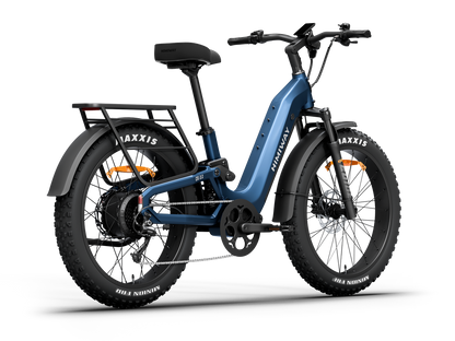 Himiway | D5 All-Terrain Step-Through Fat Tire Mountain Bike - Midnight Blue 15Ah+20Ah