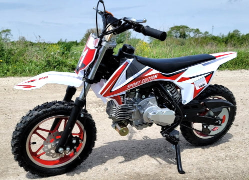 GSI - 60cc Dirt Bike Kids Automatic With 50cc Frame Dirt Bike With Training Wheels & Electric Start - DB-S60