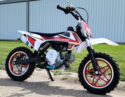 GSI - 60cc Dirt Bike Kids Automatic With 50cc Frame Dirt Bike With Training Wheels & Electric Start - DB-S60