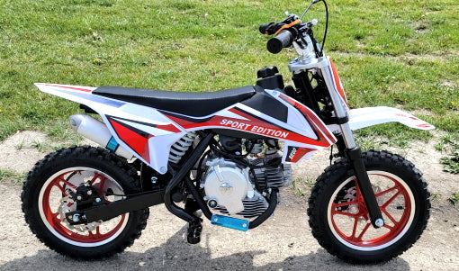 GSI - 60cc Dirt Bike Kids Automatic With 50cc Frame Dirt Bike With Training Wheels & Electric Start - DB-S60