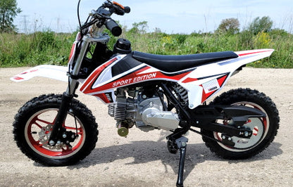 GSI - 60cc Dirt Bike Kids Automatic With 50cc Frame Dirt Bike With Training Wheels & Electric Start - DB-S60