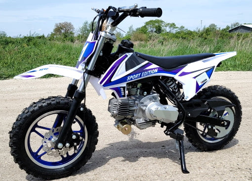 GSI - 60cc Dirt Bike Kids Automatic With 50cc Frame Dirt Bike With Training Wheels & Electric Start - DB-S60